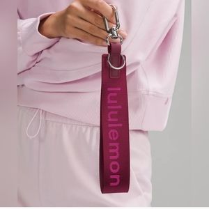 NEW Lululemon Wine Berry/Sonic Pink Never Lost Keychain